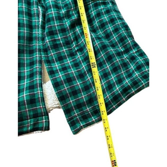 Lands' End Womens Size XS Scotch Plaid Flannel Sherpa Lined Robe Cozy Warm Belt - Picture 9 of 9